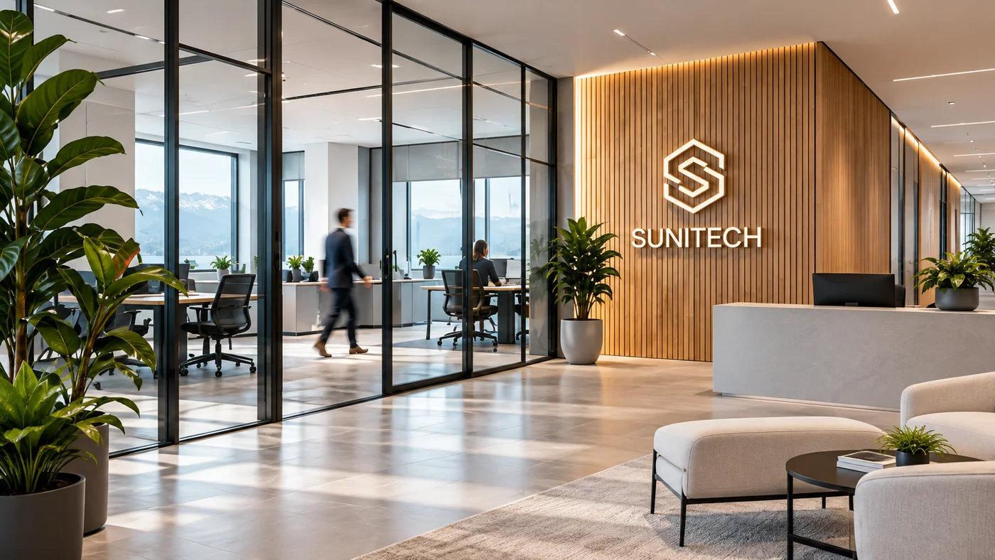 Illustration of a Sunitech workspace.