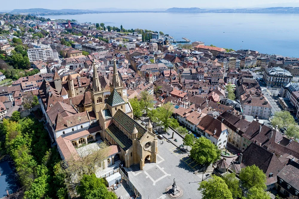View of the city of Neuchâtel.