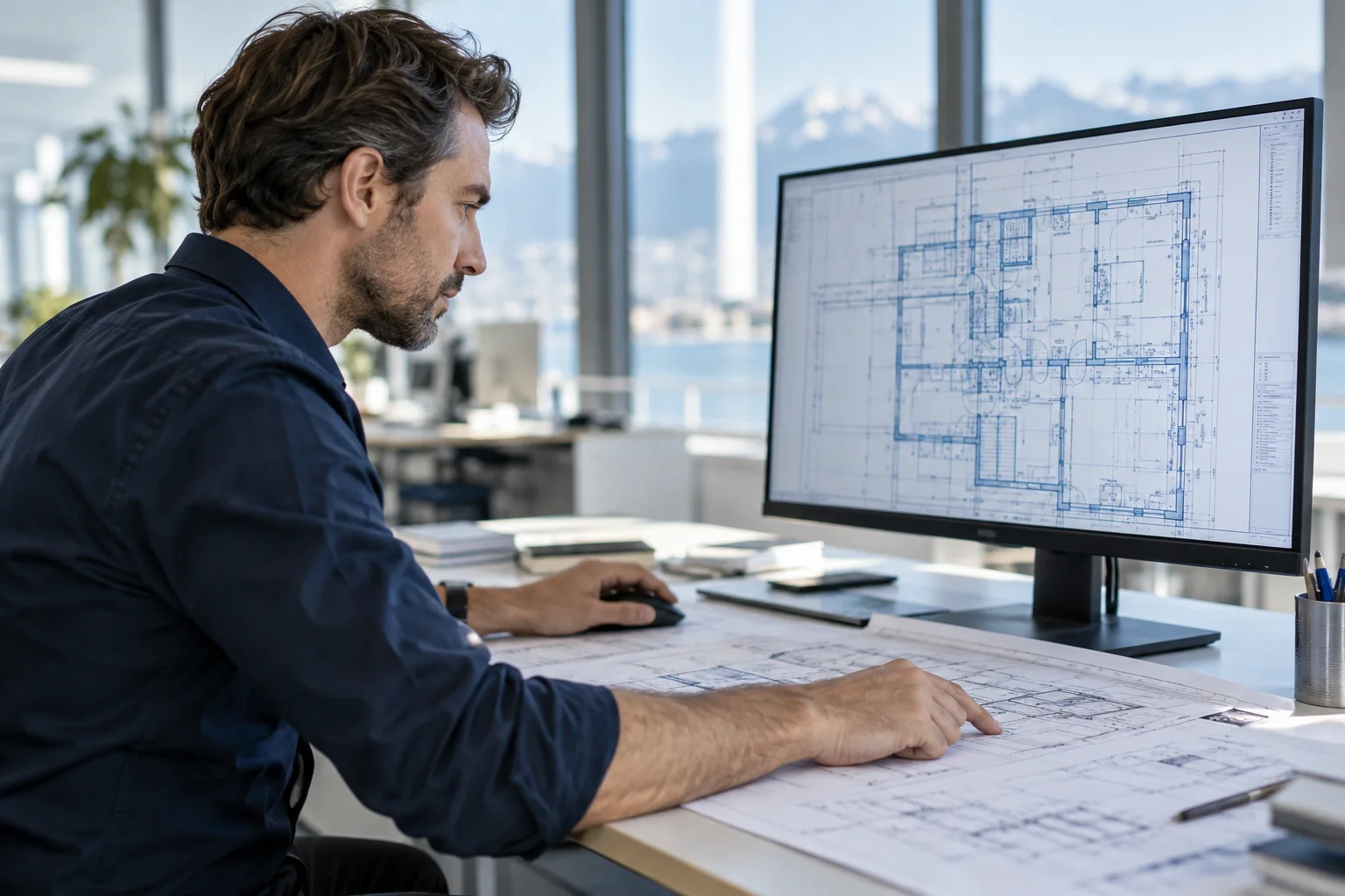 Preparing a roadmap using technical plans.
