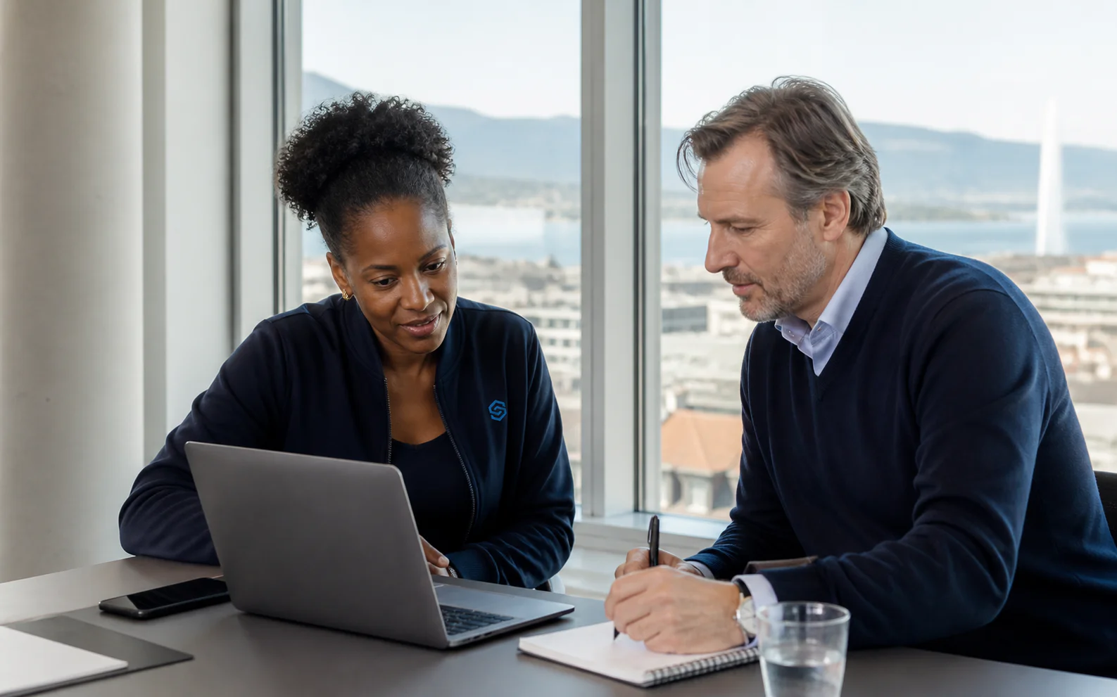 Une séance de travail Sunitech avec une PME de Genève.
