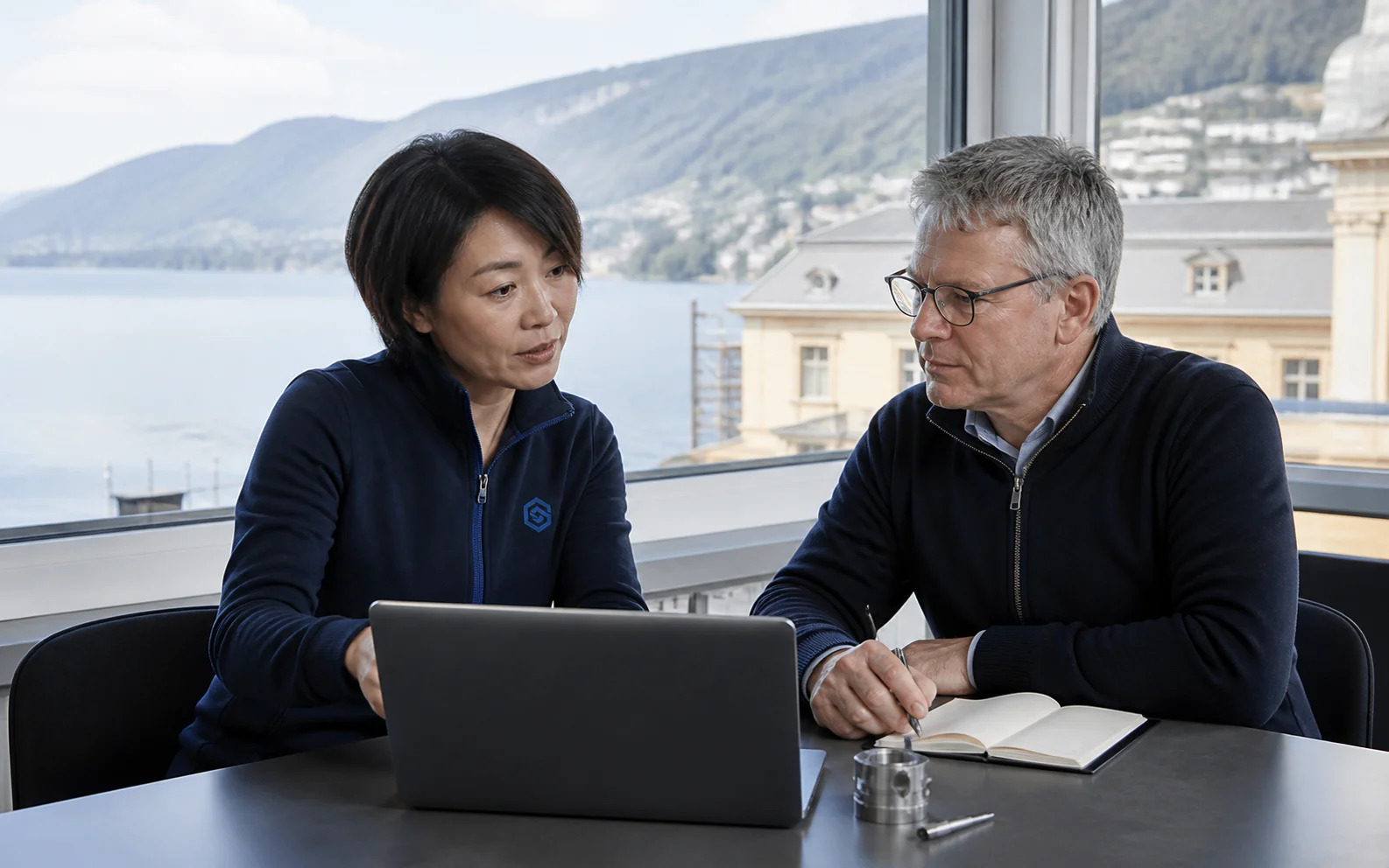 Une séance de travail Sunitech avec une PME de Neuchâtel.
